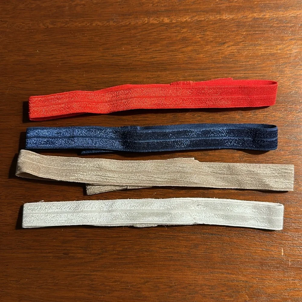 🎀 Baby girl Hairbands bundle 8 red white blue silver headband accessories girl